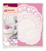 48 Assorted Paper Doilies Circular