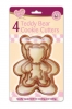 4 Teddy Bear Cookie Cutters