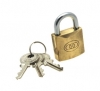 TRI CIRCLE PADLOCK HD BRASS 38MM