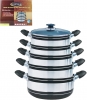 Amplus 5pcs Aluminium Non Stick Sauce Pot 2198