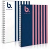 B Original A4 Wiro Notebook White & Navy 160 Pages