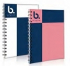 B Original A5 Wiro Hardback Navy & White 160 Pages