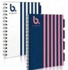 B Original A5 Project Book White & Navy Stripes