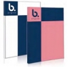 B Original A4 Casebound Notebook Pink And Navy 160