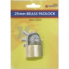 MARKSMAN 25MM BRASS PADLOCK 3KEYS