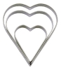 Tala Plain Heart Cutters Set Of 3 S/S