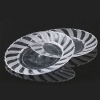 Clear Scroll Design Plates 25cm 20pk