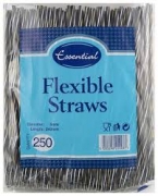 ESSENTIAL FLEXIBLE STRAWS 250PC