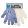 2 PAIR BATH GLOVES