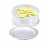 100PC 9INCH ROUND PLASTIC PLATES