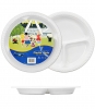 DISPOSABLE PLATE COMPARTEMENT WHITE PK7