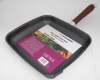 26X24CM NON STICK GRILL PAN WITH ROSEWOOD HANDL