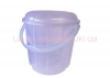 BUCKET WITH LID 16L CLEAR