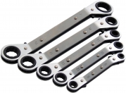 5PC OFFSET RING RATCHET SPANNER SET