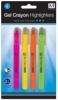 4PK GEL CRAYON HIGHLIGHTERS