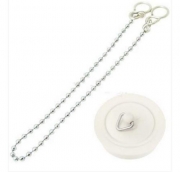 plumb best basin plug 38mm white&ball chain