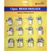 12PC 20mm 25 30mm BRASS SMALL PADLOCKS