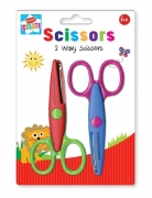 Act, 2 Patterned Edged Scissors