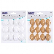 12pc Self Adhesive Hooks