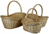 Oval Stmd Storage Basket 3pc