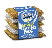 5pk Metallic Scouring Pads