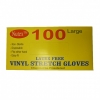 100 Large Latex Free Vinyl Stretch Gloves