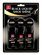 Black Liquid Shoe Shine 3pk