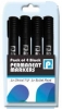 4pk Black Permanent Marker