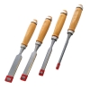 4pc Wood Chisel Set - Wooden Handle