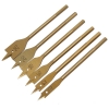 6pc Flat Wood Bit Set - Titanium